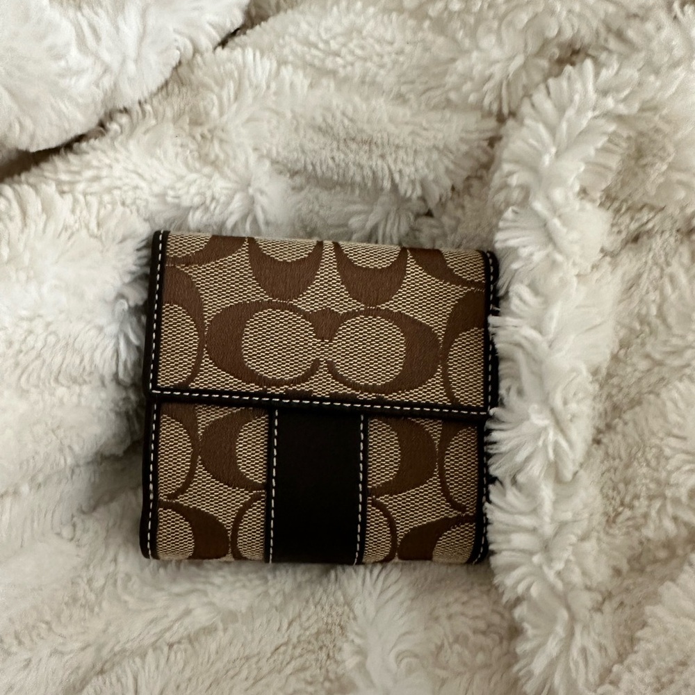 Coach Sig. MIni Wallet Khaki/Mahogany
